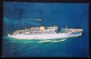1951 MS Victoria @ Sea - Vintage Color Postcard - Incres Line - Picture 1 of 2