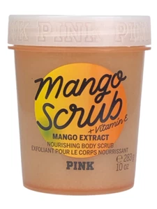VICTORIAS SECRET PINK MANGO NOURISHING BODY SCRUB EXFOLIANT VITAMIN E  10 oz NEW - Picture 1 of 1
