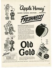 1943 Old Gold Cigarettes Apple Honey cartoon WWII Buy War Bonds Print Ad 4