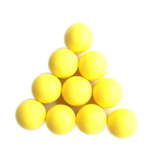 Neu 0,68 cal wiederverwendbare elastische weiche Gummi Trainingsbälle Paintballs gelb - Bild 1 von 1