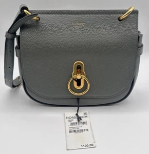 Mulberry 'Amberley Small' Charcoal Classic Grain Leather Satchel Bag - Picture 1 of 12