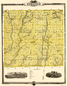 Mapa histórico del condado - Ringgold County Iowa - Andreas 1875 - 23 x 29,36 - Imagen 1 de 20