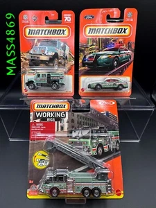Matchbox 2024 WORKING RIGS Pierce Velocity & Ford Interceptor, 2023 Workstar Set - Picture 1 of 15
