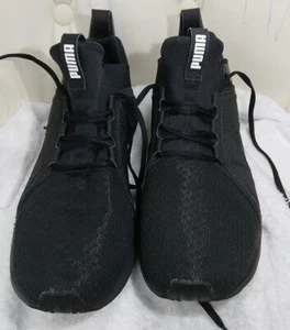 PUMA ENZO MENS SPORT MONOCHROME SNEAKER BLACK SIZE 8.5 - Picture 1 of 12