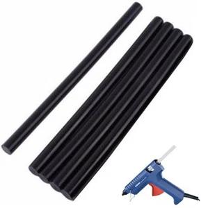 STICK DI COLLA PER PISTOLA INCOLLATRICE A CALDO 11 X 200 mm 5 PEZZI NERI - Foto 1 di 3