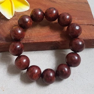 18 MM Kayu Menang Bracelet Dalbergia Parviflora 13 Beads Akar Laka #L03 - Picture 1 of 5