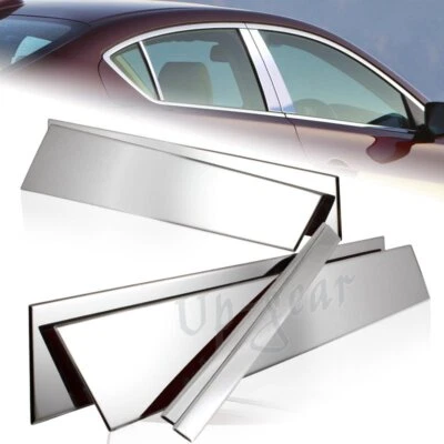 Para 13-16 Acura ILX polimento aço inoxidável espelho porta pilar tampa 6 peças - Imagem 1 de 3