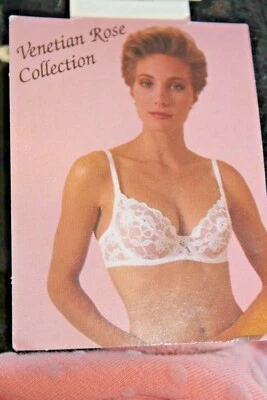 Carnival low plunge laceBra UW /BLACK/WHITE/CHAMPAGNE/ MADE IN USA Vintage - Image 1 of 3