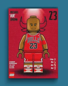 Michael Jordan - Lego - Basketball Player Canvas Wall Art Poster Decor - A3 - Picture 1 of 5