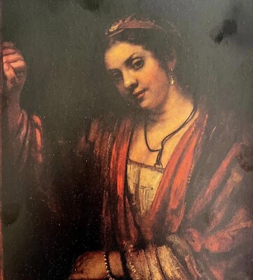 Rembrandt 1944 Hendrickje Stoffels Portrait Color Plate Phaidon Art Print DWU10 - Image 1 of 2