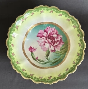 Antique Wheelock Vienna Austria Hand Painted Porcelain 10.5” Bowl M.Z. Austria - Picture 1 of 11