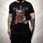 NWT Philipp Plein Animal Diamond Emblem Black/White Merino T-shirt GOOD