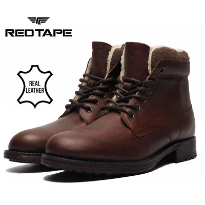 Cuero Auténtico - Red Tape Frampton Hombre Cálido Piel Forro Urban Exterior - Imagen 1 de 4