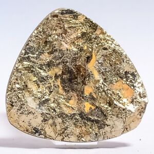 Trillion 38 Carat Natural Pyrite Drusy Loose Gemstone Cabochon 24 X 23 X 4 mm