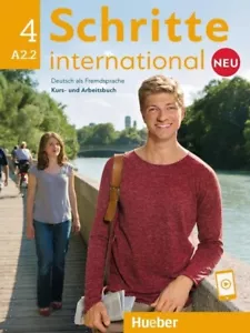 Hueber SCHRITTE INTERNATIONAL NEU 4 Kursbuch + Arbeitsbuch A2.2 mit APP @ NEU - Bild 1 von 2