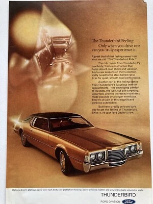 1972 Ford Thunderbird 2 двери печатная реклама - Изображение 1 из 2