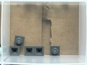 Piezas LEGO - Placa Gris Azulado Oscuro 1 x 1 - No 3024 - Cantidad 5 - Imagen 1 de 1