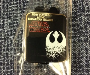 DSSH STAR WARS LAST JEDI EL CAPITAN TEATRO AHORA TOCANDO RESISTENCIA PIN LE750 - Imagen 1 de 2
