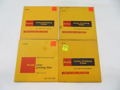 Kodak Camera Filters lot of 4 Color Printing 12.7cm 5 in CP2B CP20C CP05R CP05C - Image 1 of 4