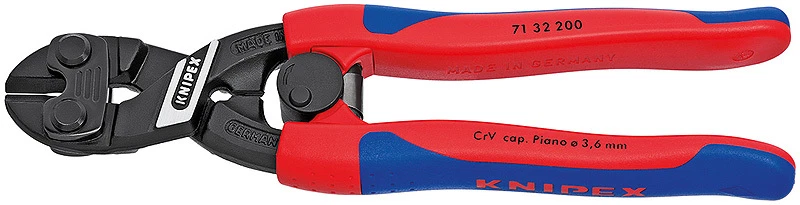 Knipex 7132200 Cobolt Compact Bolt Cutter Black With Slim Multi-Component Grips - Image 1 of 1