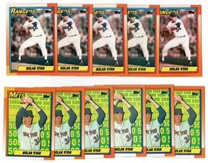 NOLAN RYAN 1990 Topps (35) card LOT - VERY GOOD to NEAR MINT condition - Picture 1 of 3