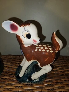 Vintage Weihnachten Porzellan Keramik Bambi Big Eye Rentier - Bild 1 von 9