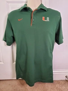 Polo para hombre Miama Hurricanes Nike Dri Fit verde talla mediana - Imagen 1 de 4
