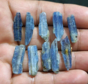 Lote de 10 piezas únicas de cianita azul crudo tamaño 20-25 mm cianita piedras preciosas sueltas ásperas A+ - Imagen 1 de 7