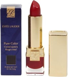 Estee Lauder Pure Color Crystal Lipstick 38 TWINKLING RUBY SHIMMER 0.13 oz NIB