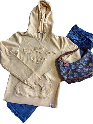 Sudadera con capucha amarilla Aeropostale vintage para niños talla mediana - clásica Y2K Foto 1 de 4