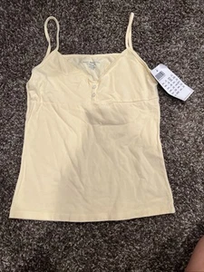 Brandy Melville Yellow Spaghetti Strap Tank Top One Size NWT - Picture 1 of 4