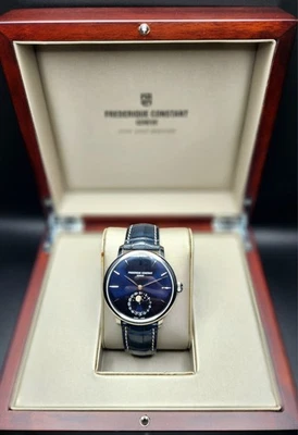 FREDERIQUE CONSTANT SLIM LINE MOONPHASE  BLUE DIAL 42MM MEN'S WRIST WATCH - Image 1 of 4