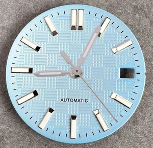 Quadrante orologio 28,5 mm azzurro + set lancette luminose per NH35/NH36 - Foto 1 di 3