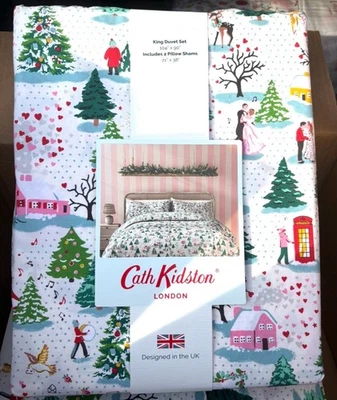Cath Kidston London Cotton SHINE BRIGHT Cream KING Duvet Cover & Shams Set NWT! - Image 1 of 4