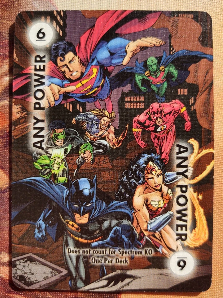 OverPower JLA DC Comics 1997 cualquier tarjeta Power 6 OPD rara LP Foto 1 de 2