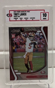 Trey Lance  Rookie Card 2021 Panini Absolute #103 Custom Grade CG 10 Mint - Picture 1 of 5