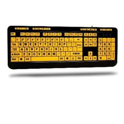 Adesso Easytouch 132 - Florescent Yellow Multimedia Desktop Keyboard - Cable - - Image 1 of 4