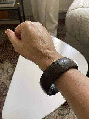 Vintage Dark Brown Resin Bracelet/Cuff - O/S - Bild 1 von 4