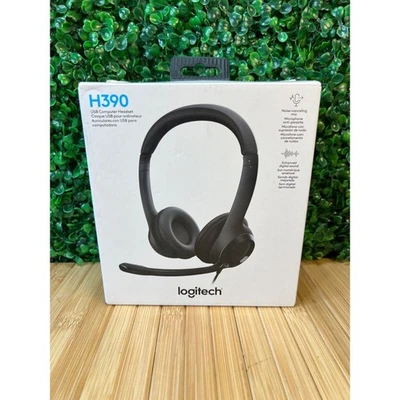 NIB Logitech H390 USB Headset ClearChat with Noise Cancelling Mic New - Image 1 of 4