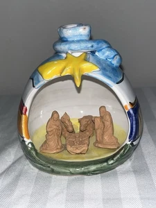 Nino Parrucca Italien handbemalte 3-D Krippe signiert und nummeriert Keramik - Bild 1 von 11