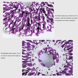 (Purple White)Spinning Mops Head Microfiber Refill Rotating 360° Mop - Picture 1 of 7