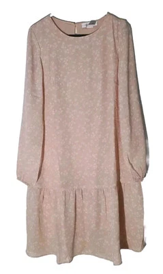 KLEID LANGARM RUNDHALS VON LINEA TESINI IN ROSA ZARTROSA GR. 38 NEU A110 - Bild 1 von 2