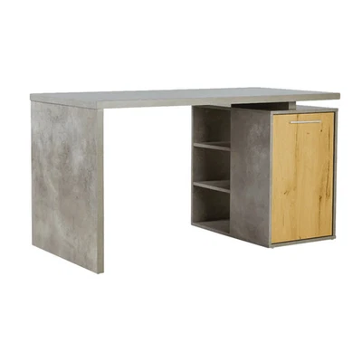 Design Square Wooden Office Study Writing Computer Desk Table 140cm W/ Storage - - image 1 of 4