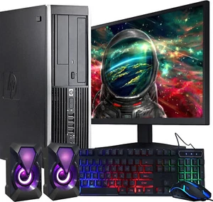 BASIC GAMING COMPUTER 27" AMD QUAD CORE 2GB R7 16GB DDR4 240SSD WINDOWS 10 RGB - Picture 1 of 10