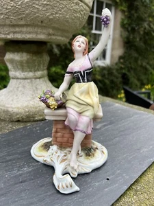 Vintage große Capo di monte Berger Pascal Lady Figur 22 cm 1926 - Bild 1 von 20