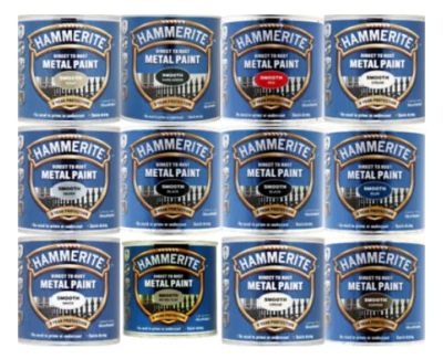 Hammerite Smooth Direct To Rust Metal Paint All Colours 250ml - Image 1 of 4
