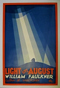 LICHT IM AUGUST William Faulkner neues POSTER mit Bucheinband (Format A1) - Bild 1 von 1