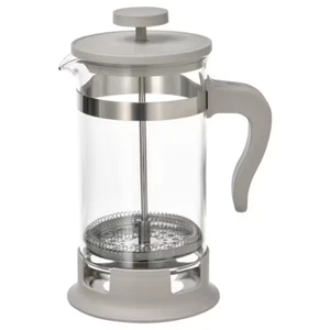 IKEA UPPHETTA Coffee Tea Maker Glass Stainless Steel French Press Gray Beige NEW - Picture 1 of 10