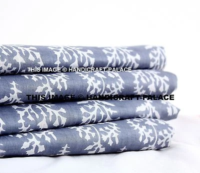 Indian 100% Cotton Fabric 44” Wide Floral Print Sewing Apparel Dress Drape 1Yd - Image 1 of 3