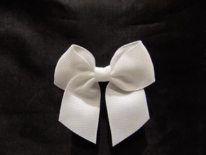 FIOCCO FIOCCHETTO GALLA COCCARDA IN GRO SINTETICO BIANCO - Picture 1 of 1